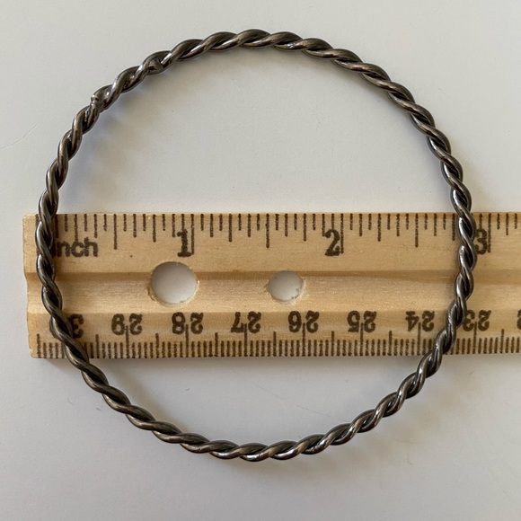 925 Silver handmade rope twisted bangle - Picture 6 of 6